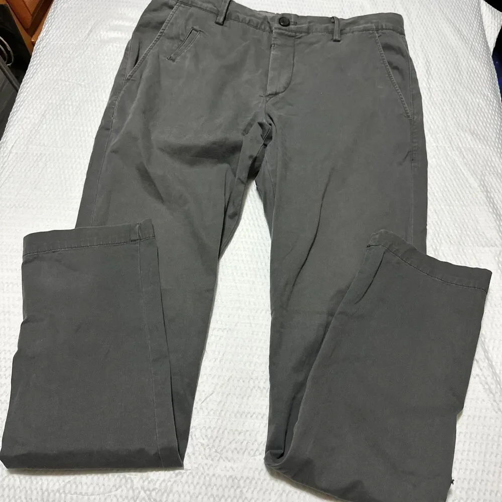 Mens All Saints Pipe Chino Trousers Size 30 Gray